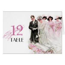 Harrison Fisher: Wedding Table Place Number Card