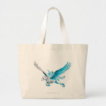Harry and Hermione on a Hippogriff Tote Bags
