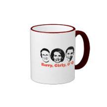 Harry, Girly, and O red Coffee Mugs