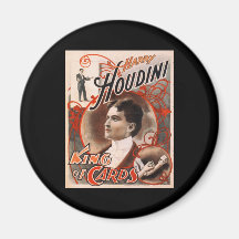 Harry Houdini King Of Cards Fridge Magnets