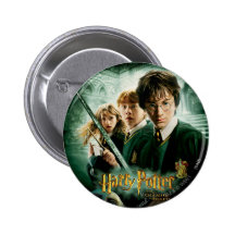 Harry Potter Ron Hermione Dobby Group Shot Button