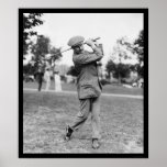 Harry Vardon, Six Time US Open Golf Champion 1914 Print