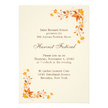 Harvest Festival Invitation Card