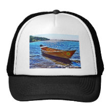 Harvest Moon Boat on Grand Manan Island Trucker Hat