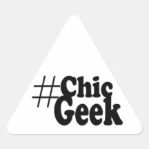 Hashtag Chic Geek Art Gifts Triangle Stickers