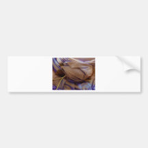 Hat Image In Bronze With Violet Lace Bumper Stickers