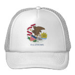 Hat with Flag of  Illinois State - USA