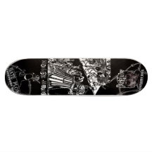 Hate Plough Everybody Dies Skateboard by Pervert D