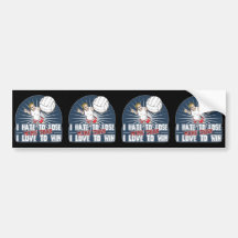 Hate to Lose Womens Volleyball Bumper Sticker