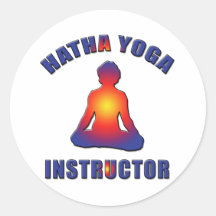 Hatha Yoga Instructor Round Sticker