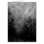 Haunted Halloween Sky Blank Art Card