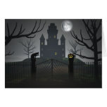 Haunted house greeting card