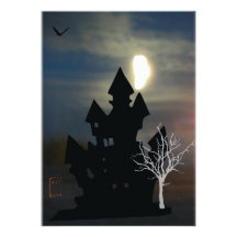 Haunted House Halloween Custom Invites