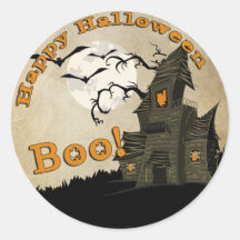 Haunted House Halloween Sticker