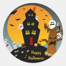 Haunted House Halloween Stickers