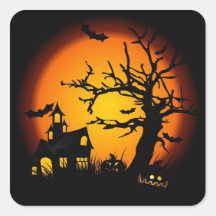 Haunted House Halloween Stickers