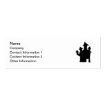 Haunted House with Four Towers. Black and White. Business Card