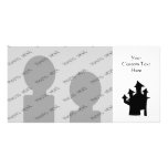 Haunted House with Four Towers. Black and White. Photo Card