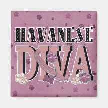 Havanese DIVA Fridge Magnets
