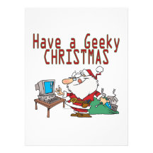 have a geeky christmas santa computer tech custom announcements