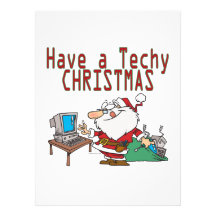 have a techy christmas computer geek santa custom announcement