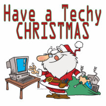 have a techy christmas computer geek santa photo cut out