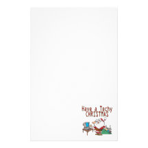 have a techy christmas computer geek santa stationery paper