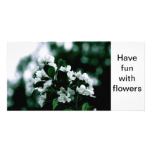 Have fun with flowers personalized photo card