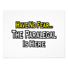 Have No Fear, The Paralegal Is Here Personalised Announcement