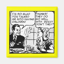 Having Children Funny Retro Fridge Magnet Humour