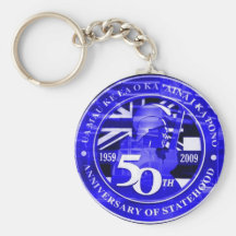 Hawaii 50th Keychain