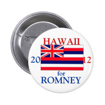 Hawaii for Romney 2012 Pinback Buttons