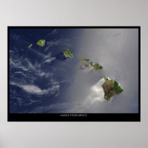 Hawaii From Space Print