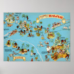 Hawaii Funny Map Poster
