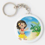 Hawaii girl keychain