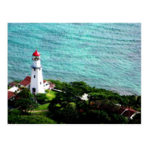 Hawaii Lighthouse by the ocean Postcards