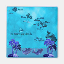Hawaiian Coconut trees magnet