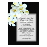 Hawaiian Flowers Custom Black Wedding Invite