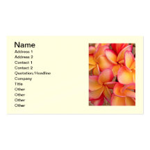 Hawaiian Frangipani Business Card Template