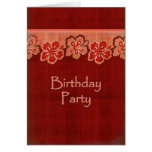 Hawaiian Hibiscus Birthday Party Cards