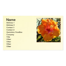 Hawaiian Hibiscus Business Card Template