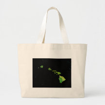 Hawaiian Island Chain in Abstract Art Canvas Bag