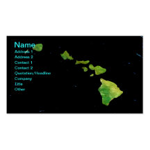 Hawaiian Island Chain in Digital Art Business Card