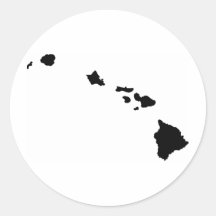 Hawaiian Islands Round Stickers