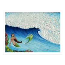 Hawaiian Paradise Mermaid Postcards