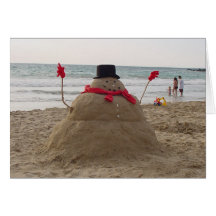 Hawaiian Snowman Cards