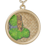 Hawaiian Tiki Lauhala Necklace