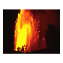 Hawaiian Volcano Lava Invitation