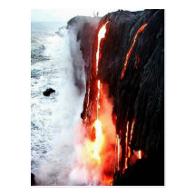 Hawaiian Volcano Lava Postcard