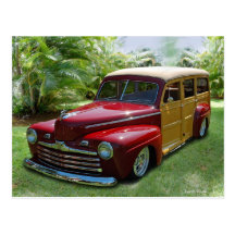 Hawaiian Woodie Post Cards